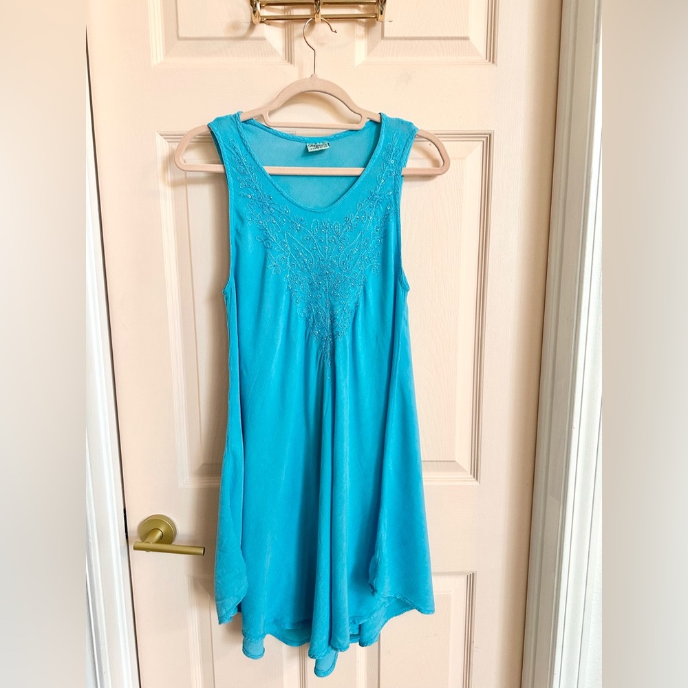 Bright blue advance apparel dress